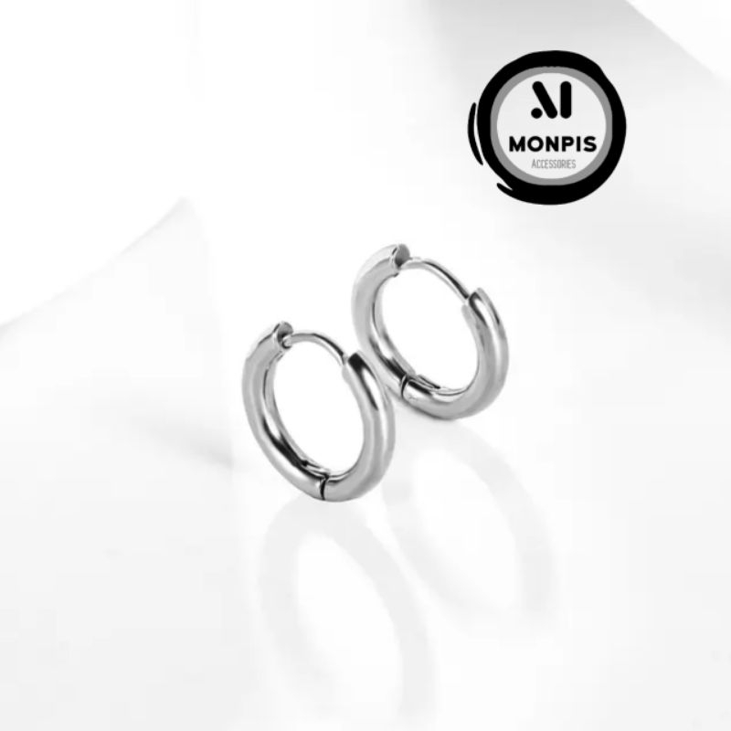 Anting pria Anting titanium Anting tindik Anting bulat Anting ring Anting korea Anting polos Anting 