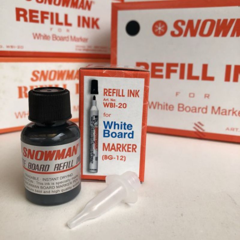 

Refill Spidol White Board Erasable Hitam dan Biru Snowman