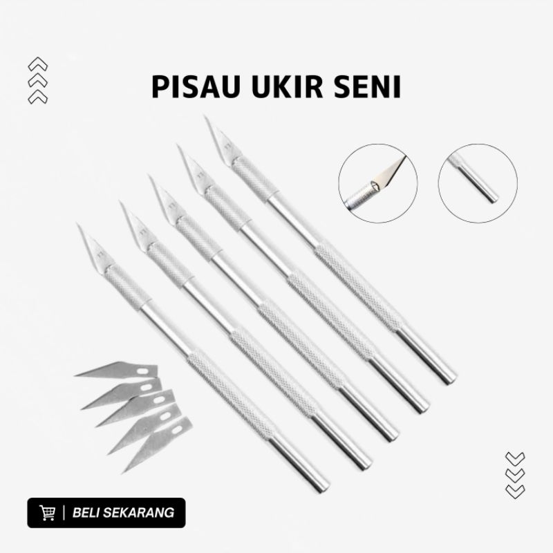 

0044 Pisau kater ukir seni dan refil mata Pisau kater