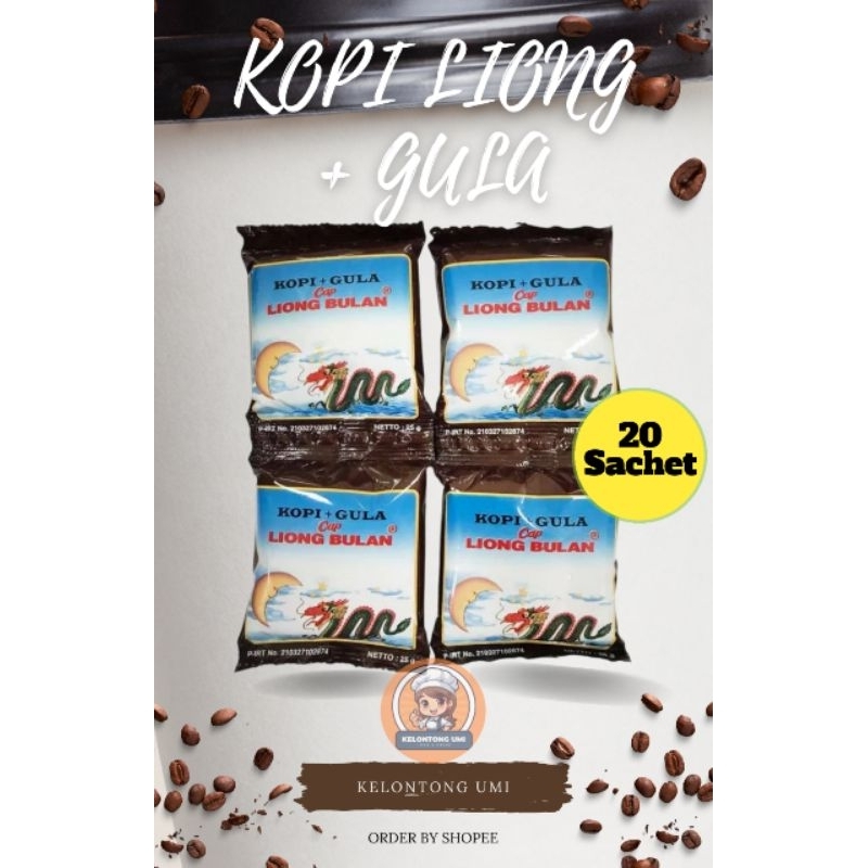 

Kopi LIONG BULAN Plus Gula 28gr (ISI 20 SACHET)