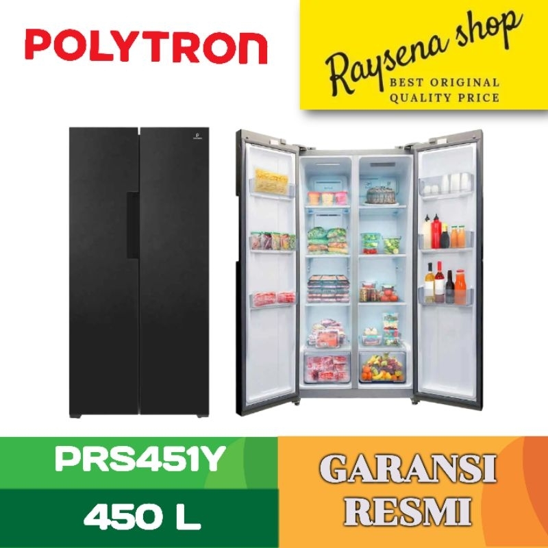 POLYTRON KULKAS SIDE BY SIDE REFRIGERATOR PRS451Y