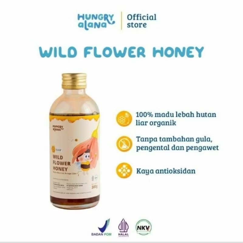 

READY STOCK Hungry Alana ORIGINAL- Madu Murni Organik Anak - Kids Honey