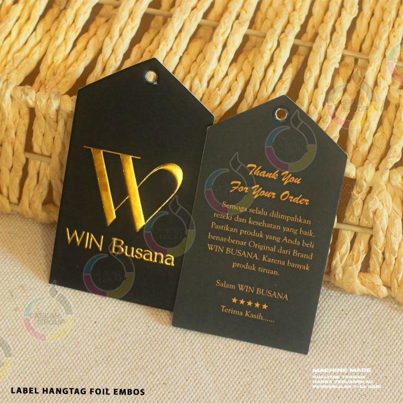 

hangtag debos /timbul hangtag/ kertas/ tag baju/aksesoris fashion/