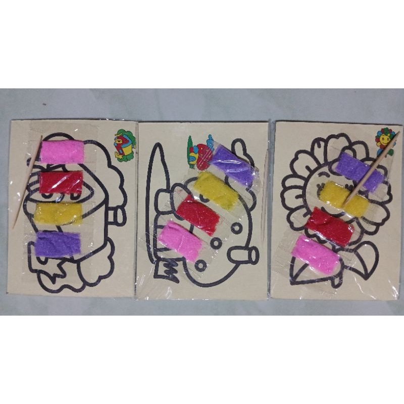 Mainan anak lukis pasir warna warni (bisa untuk dijual lagi)