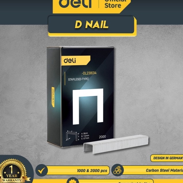 

HOT PRODUK Deli Tools Isi Ulang Staples Tembak 3 Model 2pcs DL2381X