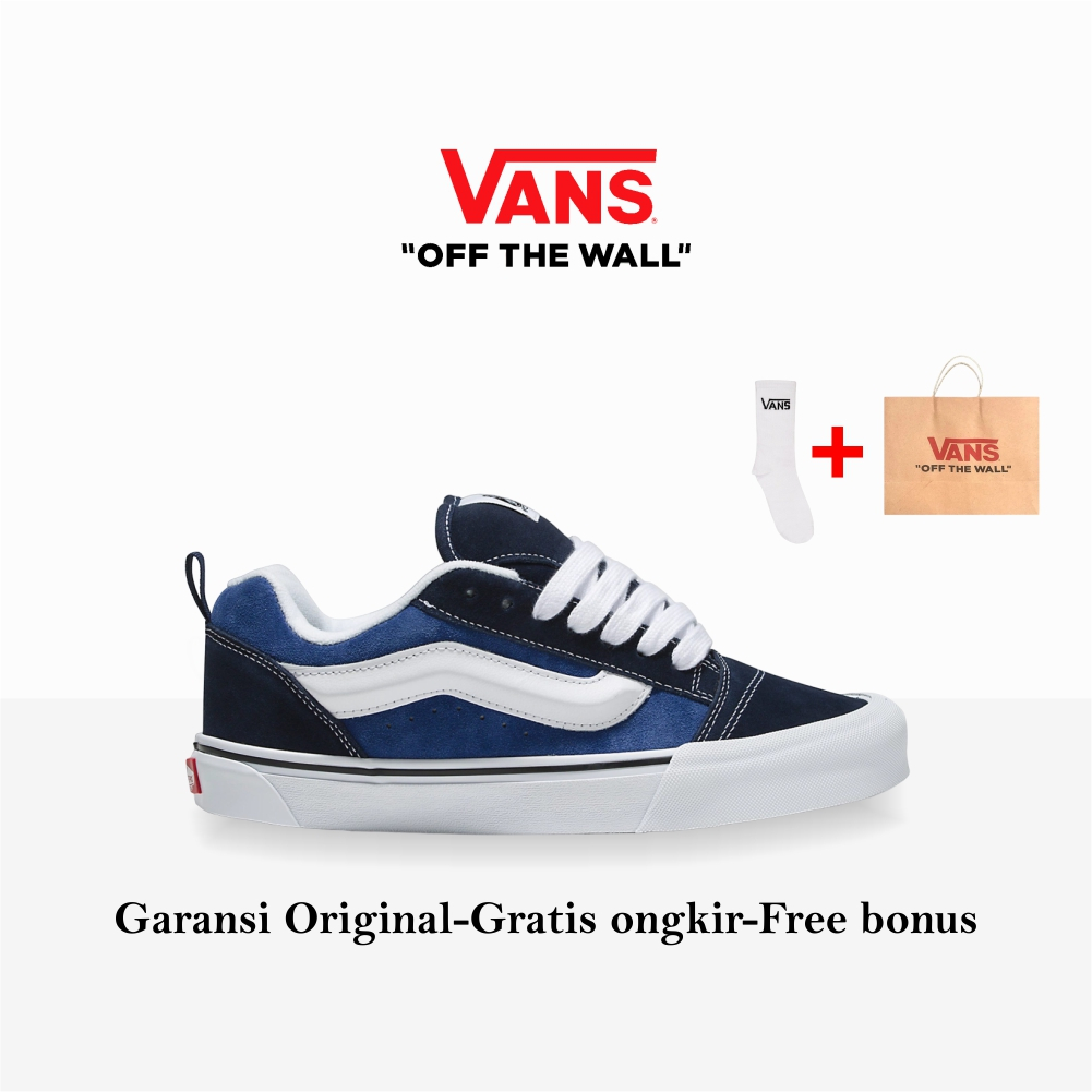 Vans Knu Skool Navy Blue Original 100 BNIBWT Globat Market Guarated Vanss KnuSkool Hitam Putih Ori O