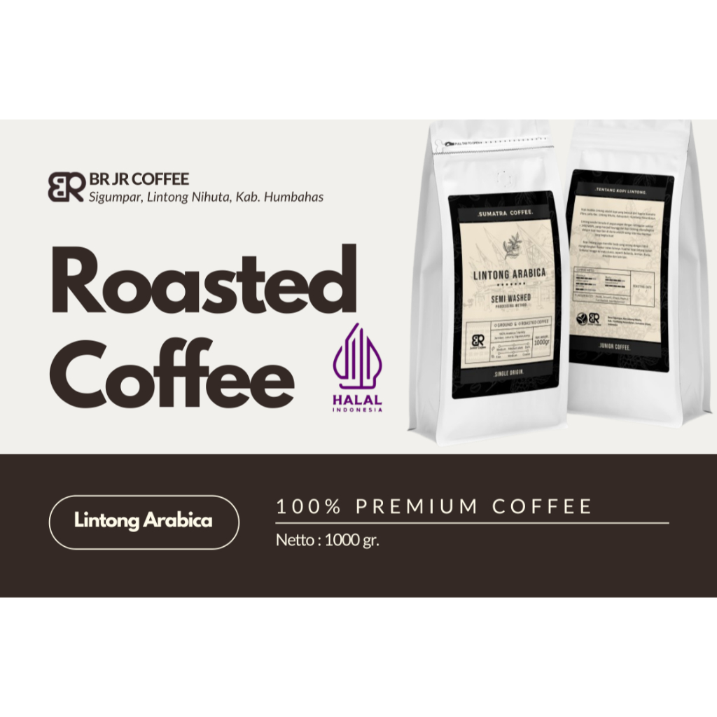 

Biji Kopi Sangrai/Roasted Arabika Lintong Specialty 1 Kg | BR Junior Coffee