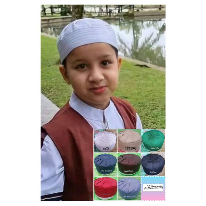 Peci ijazi kopiah habib syech aha kopyah haqqani oleh-oleh haji & umroh songkok kain lipat dewasa an