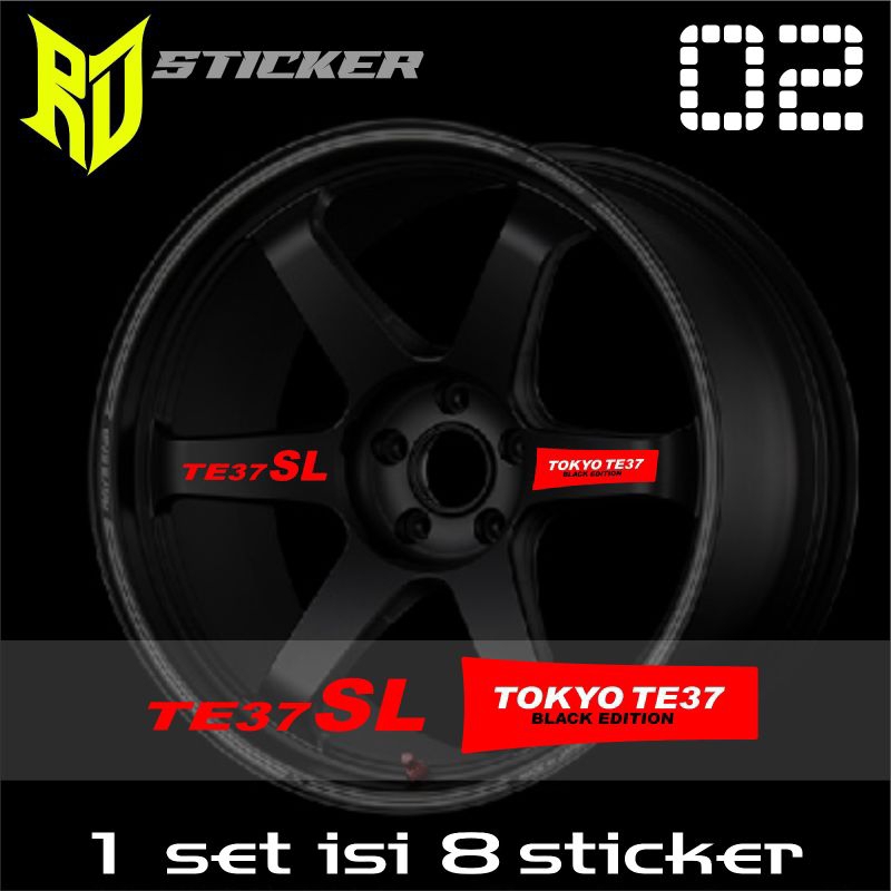 sticker velg te 37 black edition
