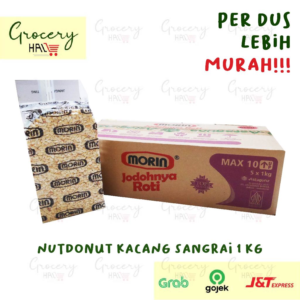 

[ HARGA DUS ] MORIN NUT DONUT KACANG SANGRAI KEMASAN 1 KG - 1 DUS ISI 5