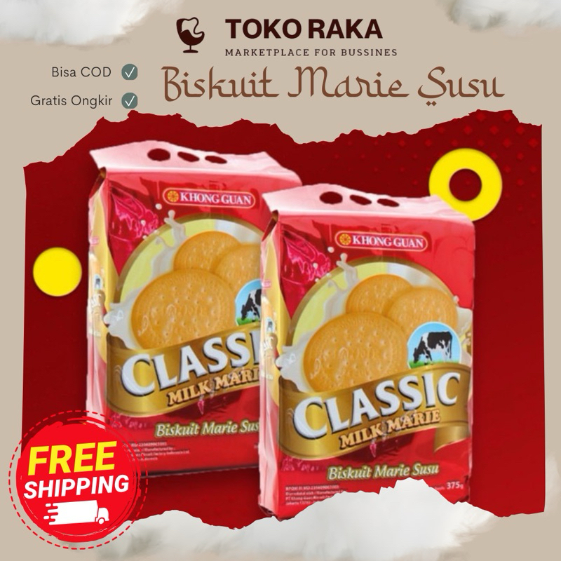 

KHONG GUAN CLASSIC BISKUIT MARIE SUSU 375GR ORIGINAL 100%