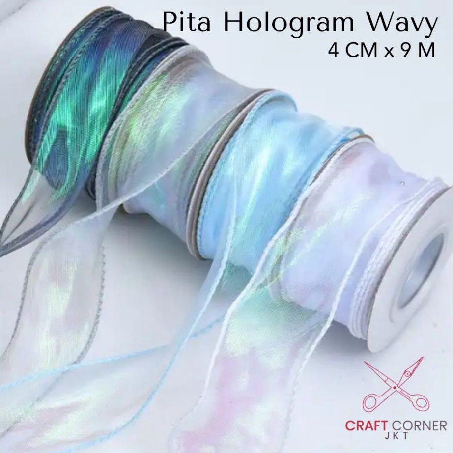 

MEGA ROLL Pita Hologram Fishtail Korea Buket 4 cm X 9 meter