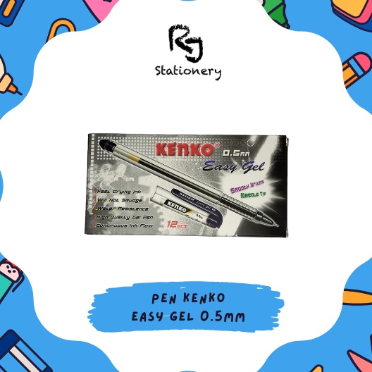 

KESEMPATAN TERBATAS GEL PEN Pulpen Pena Kenko Easy Gel 5mm lusin