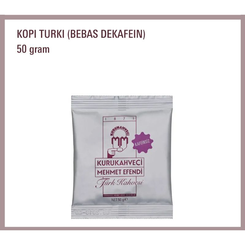

KOPI TURKI MEHMET EFENDI NON KAFEIN | KOPI TURKI BEBAS KAFEIN