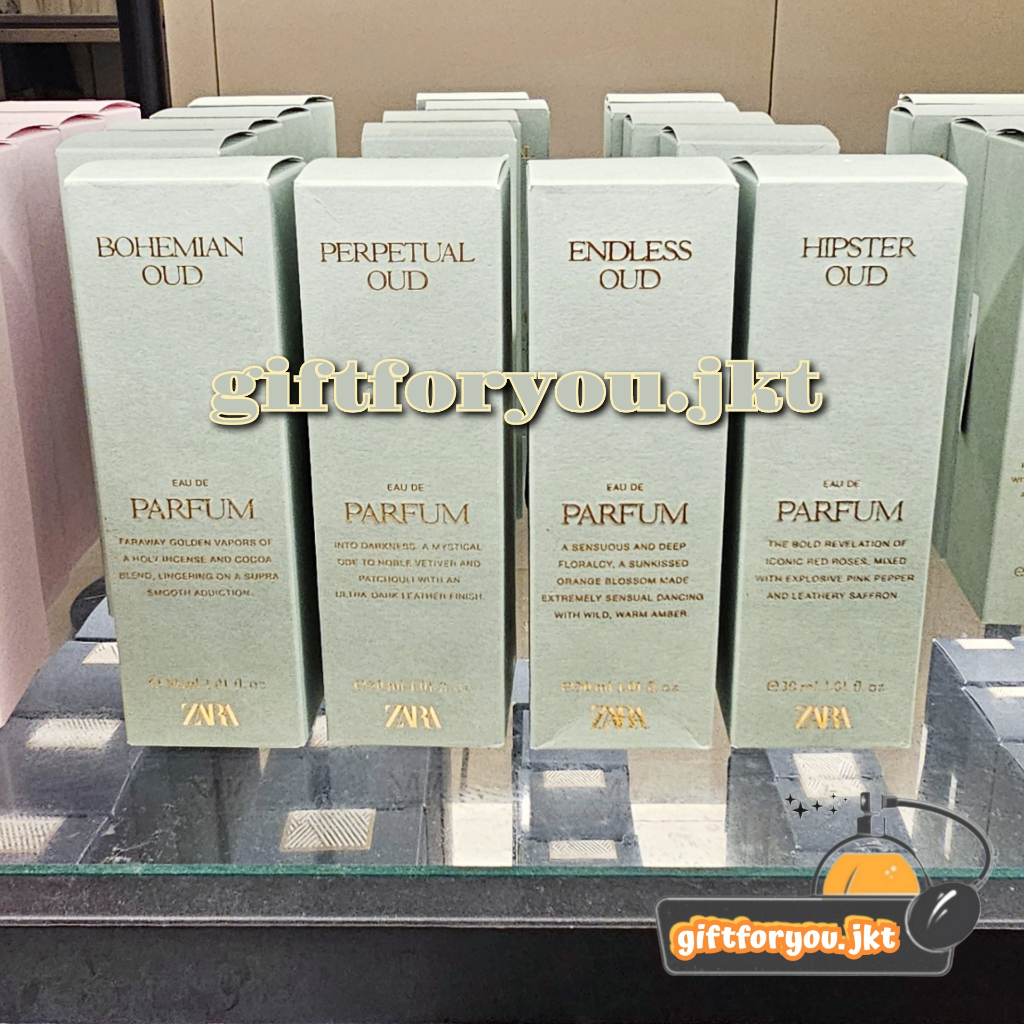 Parfum Zara Perpetual Oud / Sensual Oud / Hipster Oud / Bohemian Oud / Endless Oud Eau De Parfum 30 