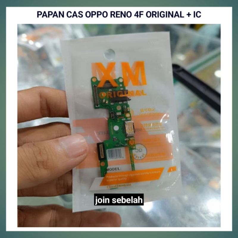 PAPAN KONEKTOR CAS OPPO RENO 4F ORI PLUS IC PCB CHARGER OPPO RENO 4F ORIGINAL LENGKAP DENGAN IC