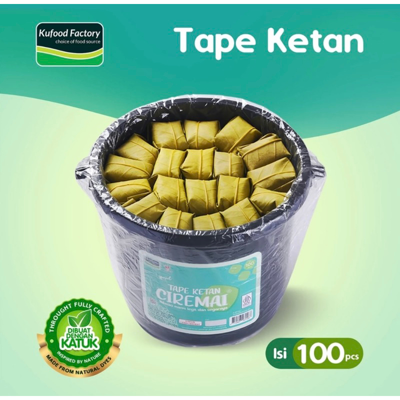 

Tape Ketan Ciremai Hijau Daun Jambu Isi 100pc per Ember