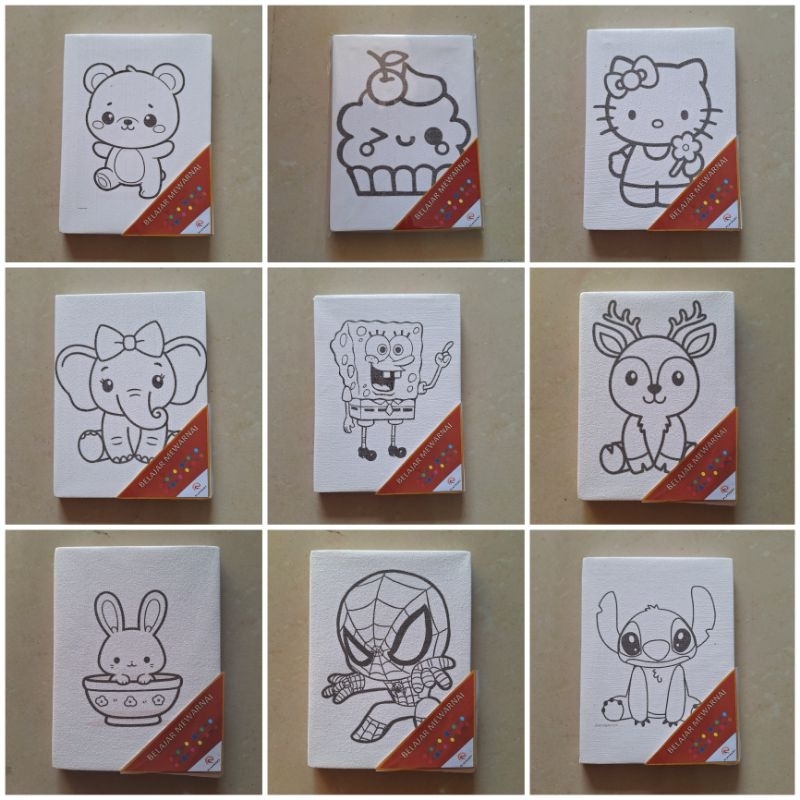 

TANPA CAT Kanvas Lukis Sketsa Berkualitas 15x20 cm || Kanvas Sketsa Mewarnai