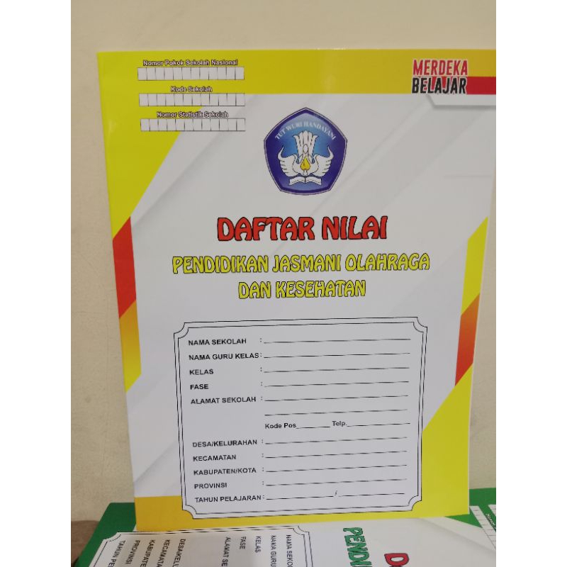 

BUKU DAFTAR NILAI MAPEL PJOK