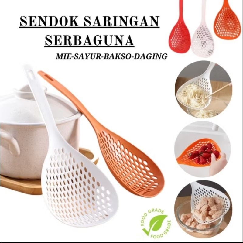 SENDOK BESAR CENTONG TIRISAN MIE SERBAGUNA/Centong Tirisan Plastik Murah