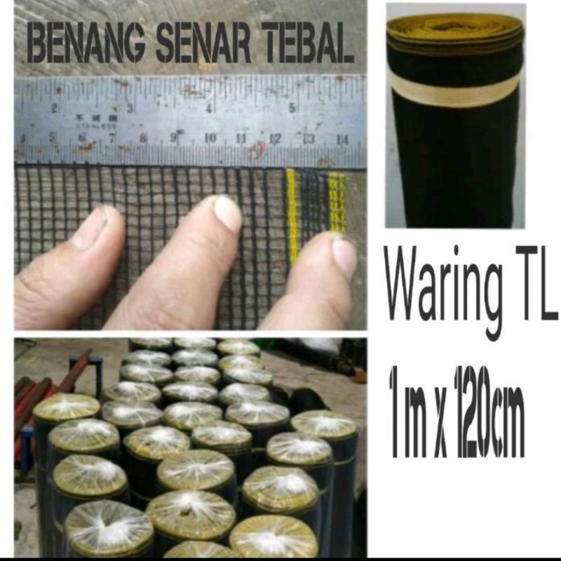 Waring Hitam/Waring TL/Jaring Waring per meter/Waring Pagar/Jaring Tanaman/Waring Keramba Ikan