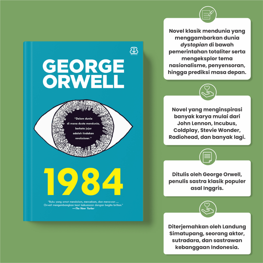[Mizan] Buku 1984 Republish - George Orwell | Novel Terjemahan