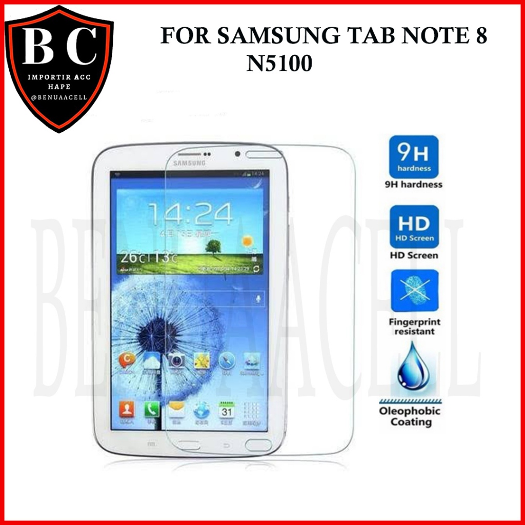 TEMPERED GLASS SAMSUNG TAB NOTE 8 - ANTI GORES SAMSUNG N5100 GT-N5100