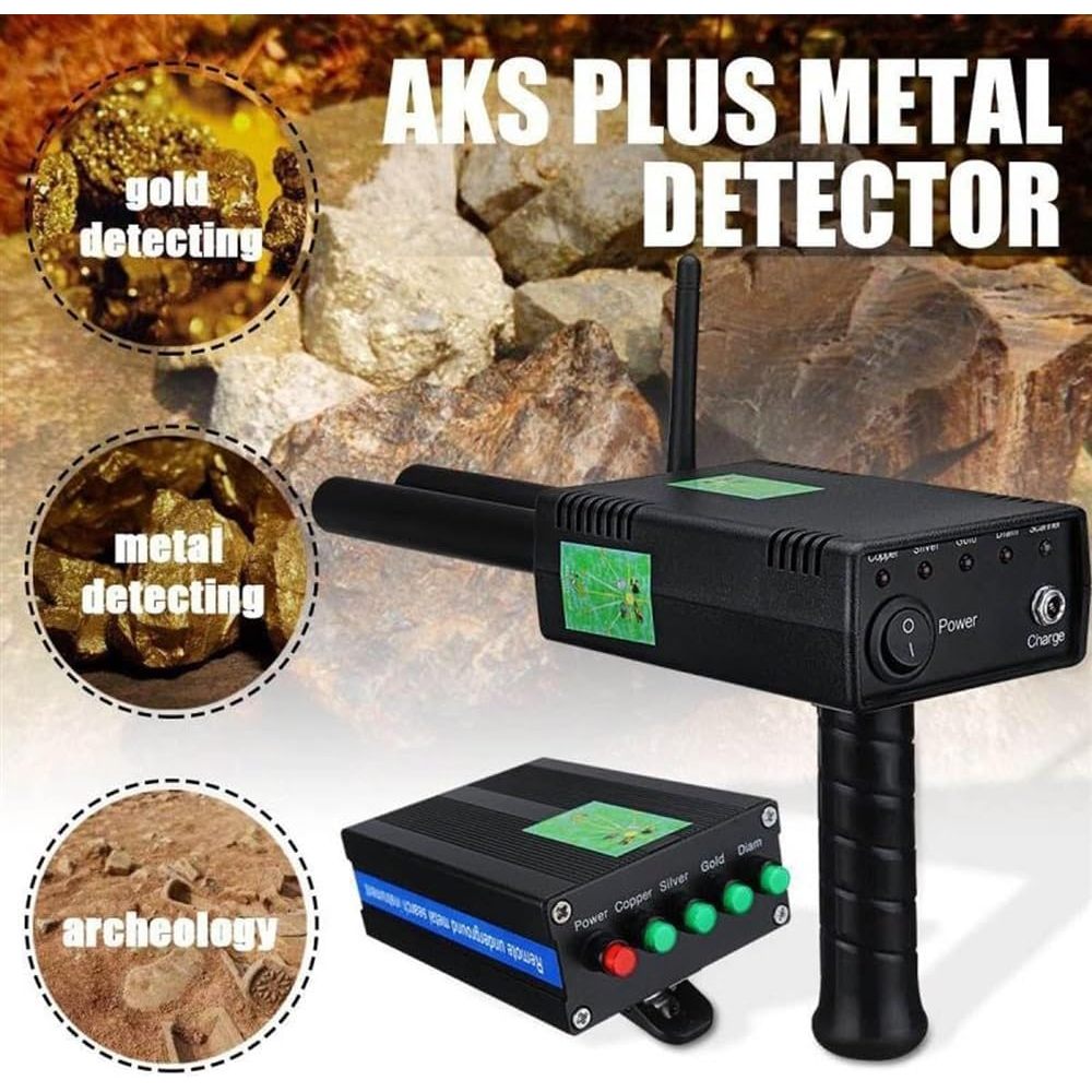 AKS PLUS PROFESSIONAL METAL DETECTOR detektor logam emas perak tembaga long range