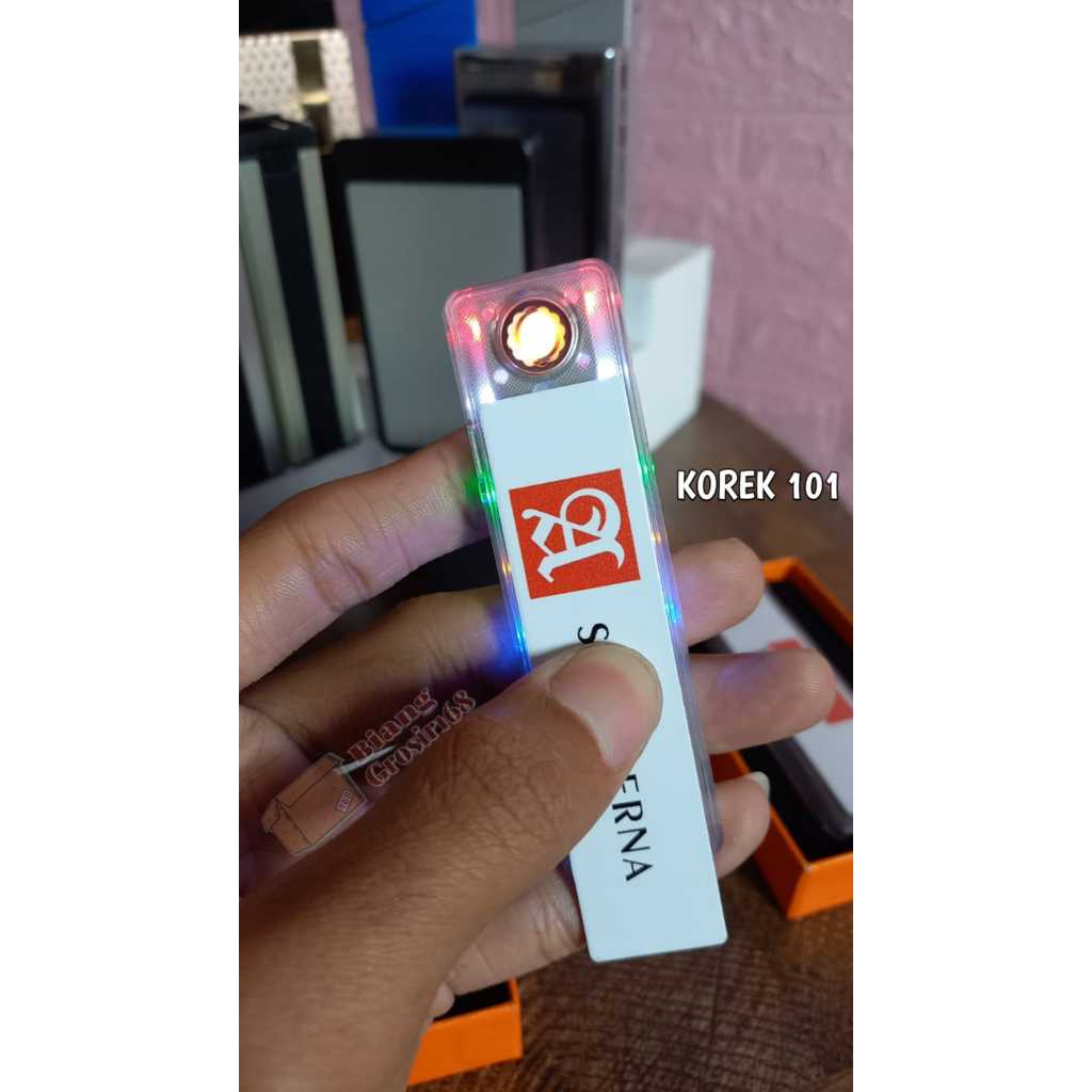 101 Korek Elektrik Merk Brand Pemantik Elektrik USB RGB Keren