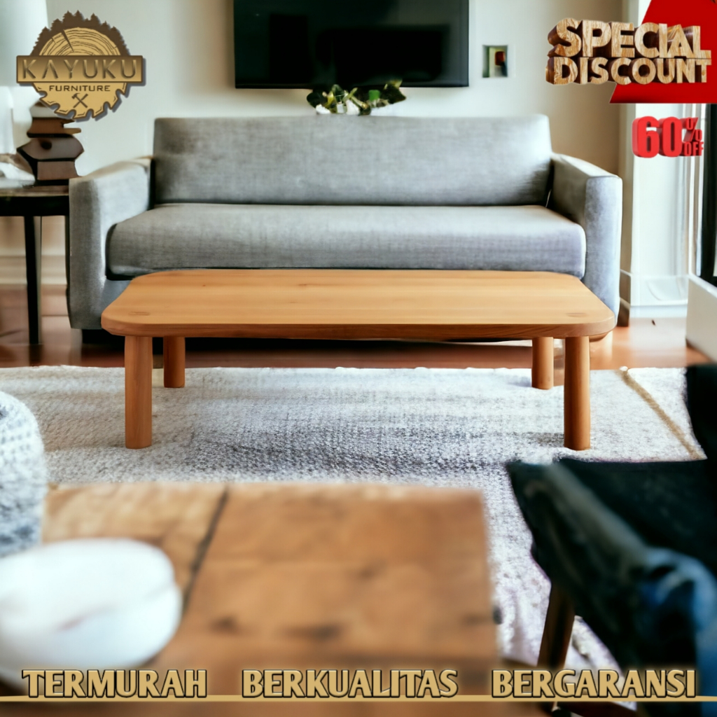 KayuKu Furniture Meja lesehan meja monitor Model M-01 meja laptop table meja belajar coffee table me