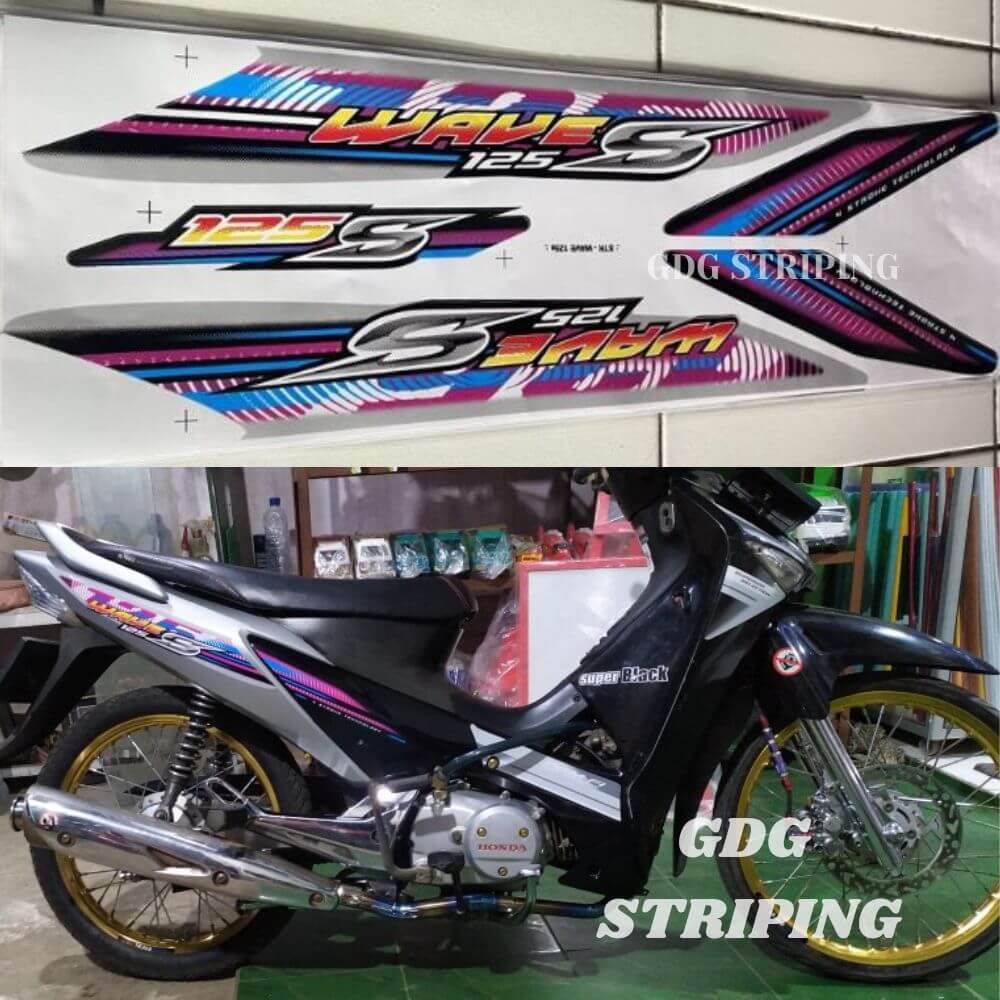 Striping Stiker Variasi Honda Supra X 125 Karbu Lama Wave 125s Murah