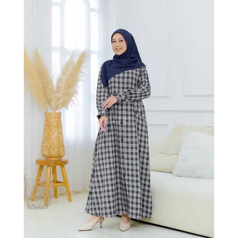 BaradiFashion || Gamis Abigail/Gamis Flanel Import/Gamis Kotak-Kotak/Gamis Premium/Gamis Jumbo
