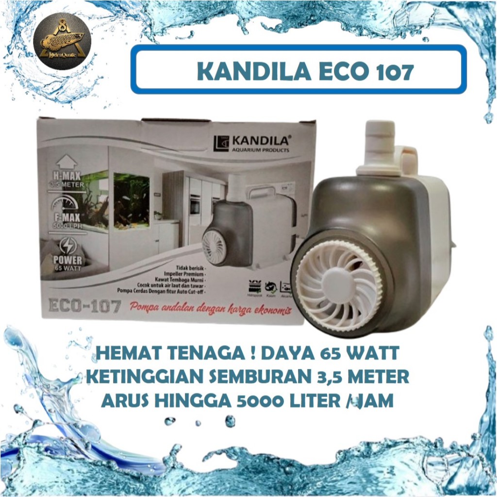 PROMO MURAH KANDILA ECO 107 POMPA KOLAM IKAN KANDILA 107 NAIK 3,5 METER POMPA 5000 LITER PER JAM POM