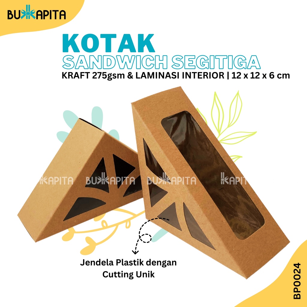 Box sandwich/toast/kardus segitiga