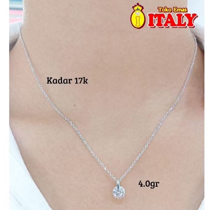 Kalung emas tua variasi permata bulat