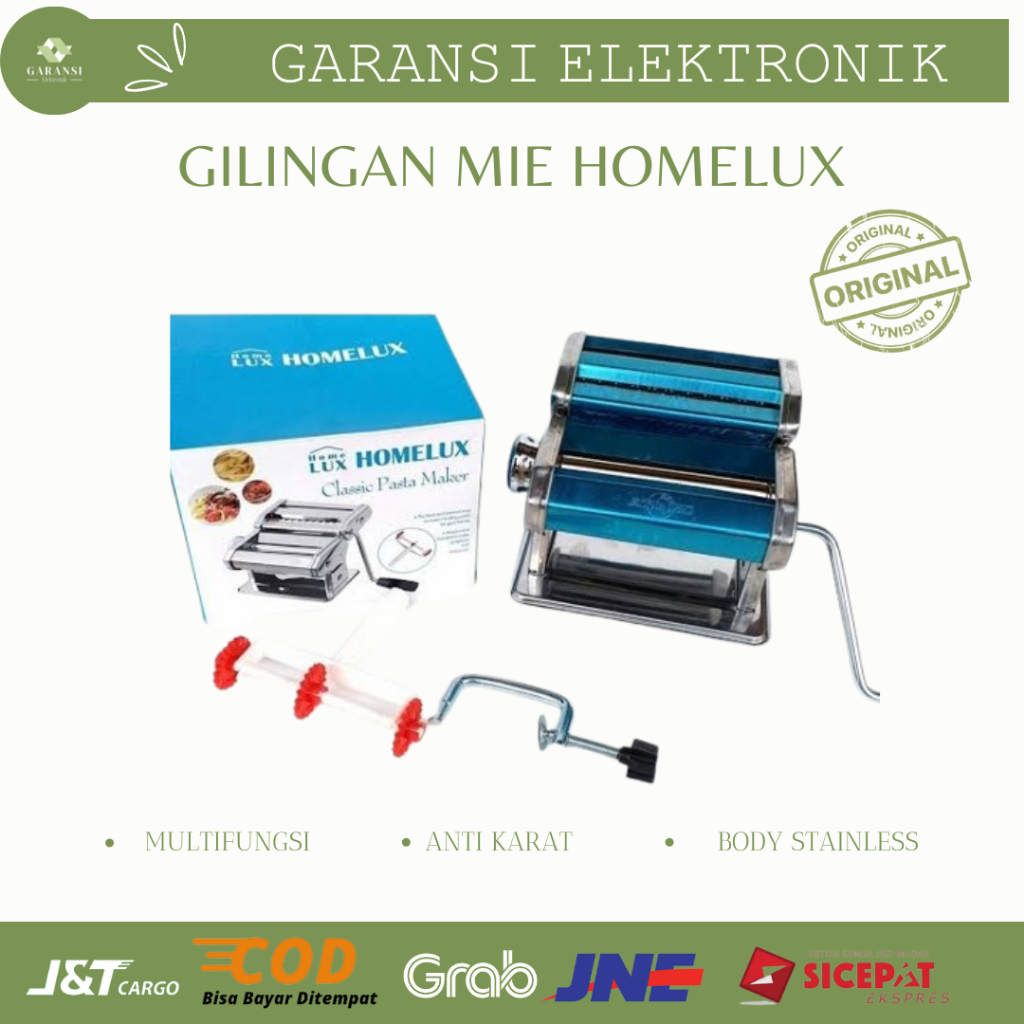 Homelux Gilingan Mie Pastel Molen Mie Penggiling Pastel