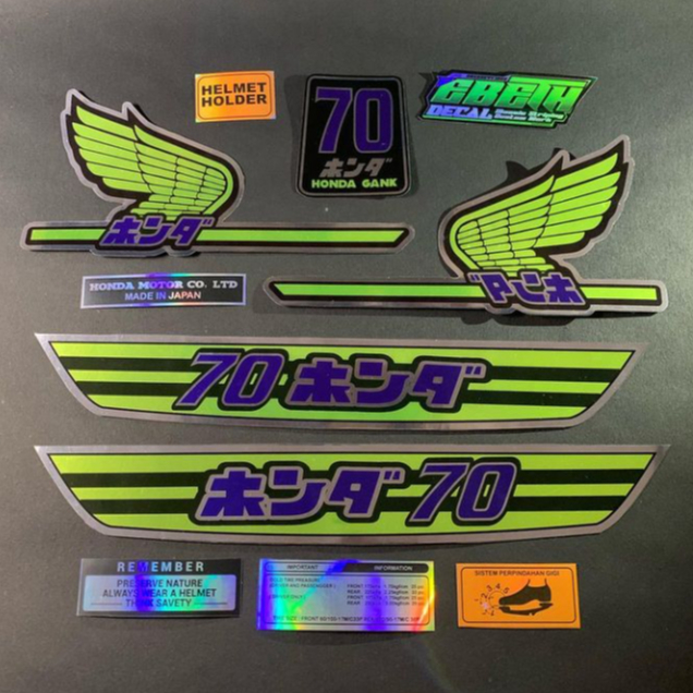 EBETHDECAL Striping Motor Honda C70 (ED012) Silver