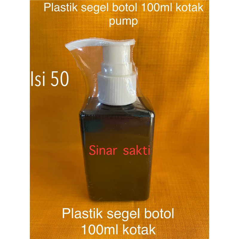 plastik segel botol 100ml kotak /plastik segel shrink