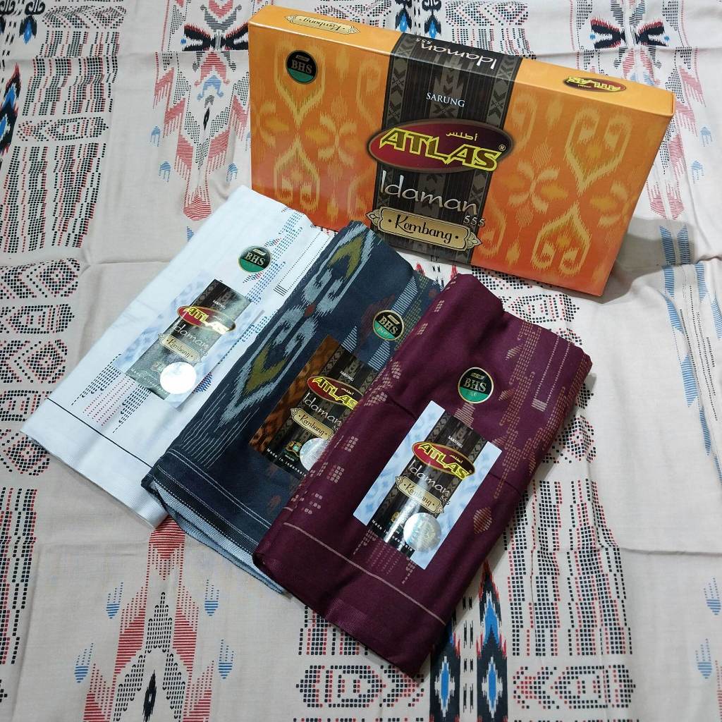 Sarung Atlas Idaman Kembang Gold Motif Mix - ISI 20 PCS / 1 KODI