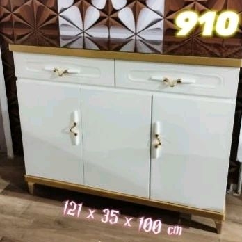 BUFFET SERBAGUNA ELEGAN / LEMARI BUFFET MINIMALIS / LEMARI SEPATU / TYPE 910 LS IMPORT TOP GRANITE
