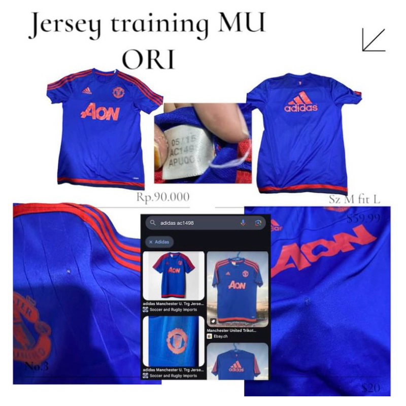 jersey Manchester United training Ori