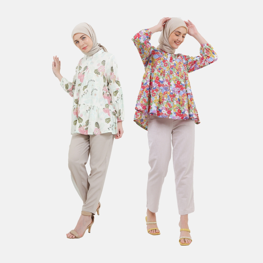 MFMW Seandra Atasan Blouse Motif Bunga