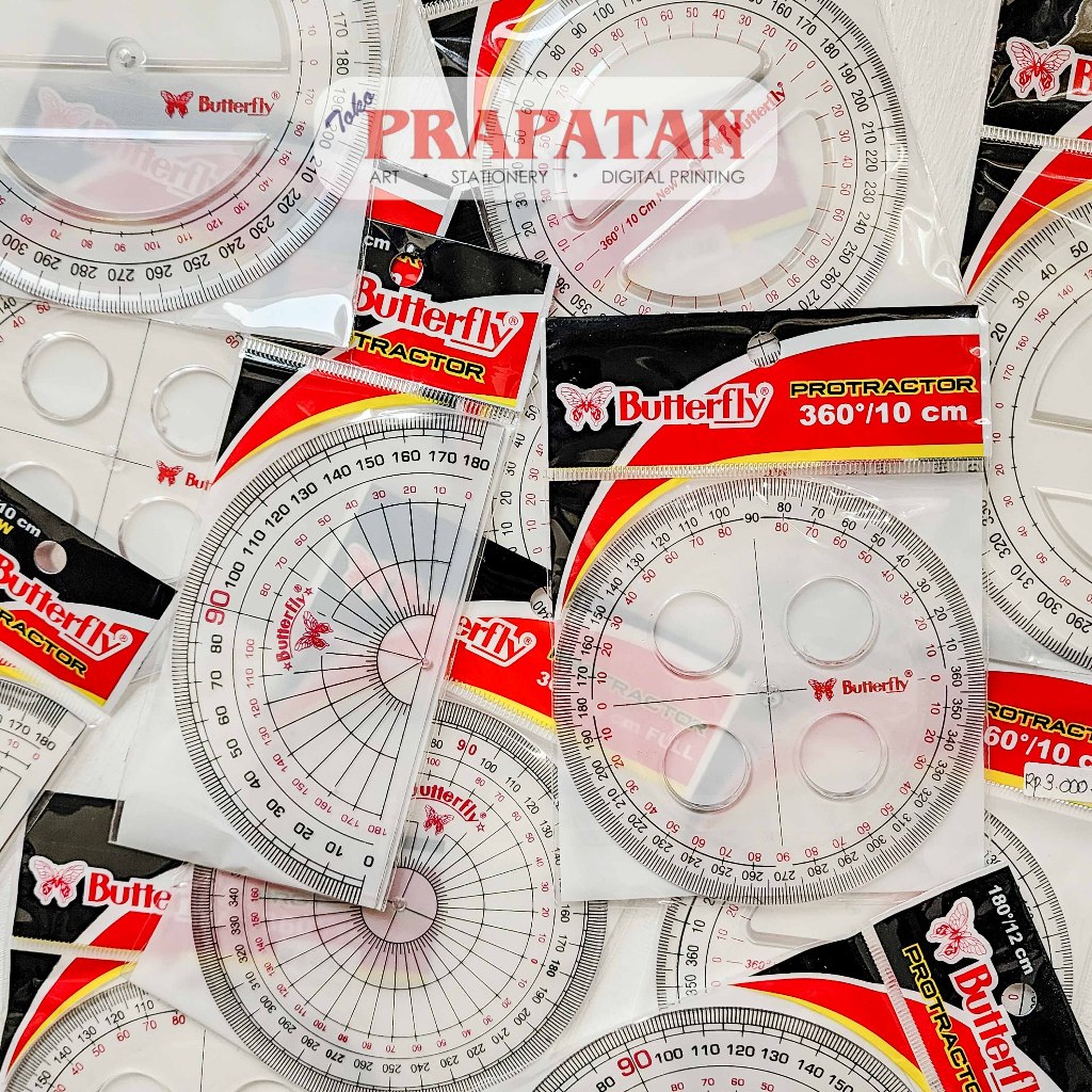 

Butterfly Circle Protractor 180/360 Derajat | Penggaris Busur Lingkar