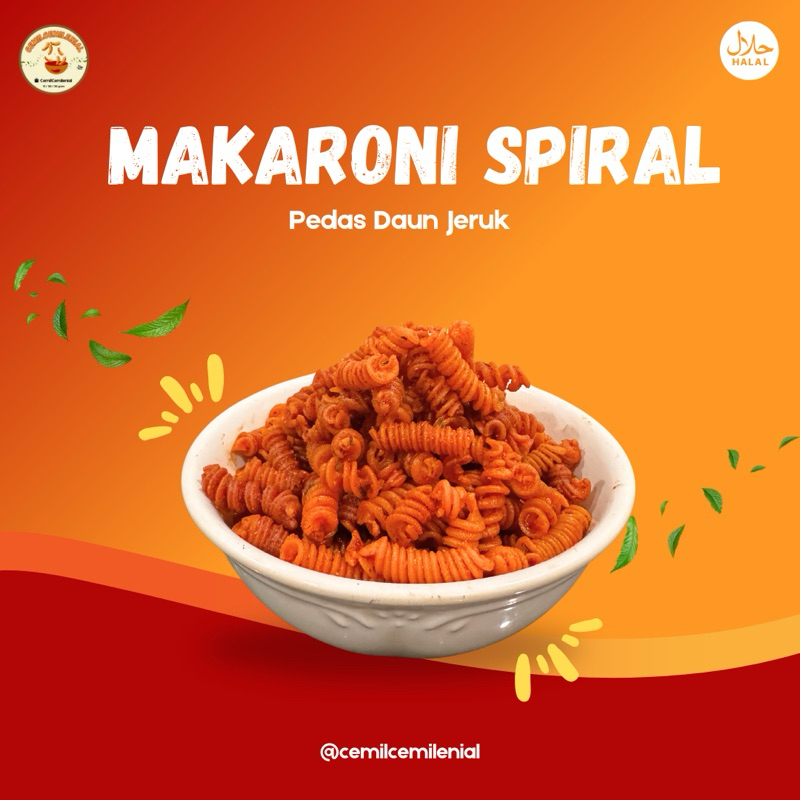 

Makaroni Spiral Pedas Daun Jeruk