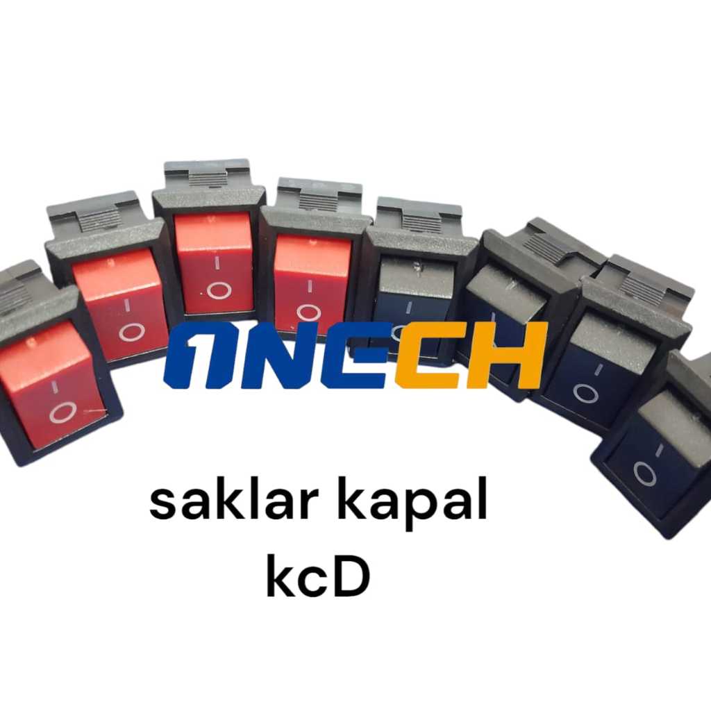 Tombol On Off Motor Mobil Kotak Saklar Switch On Of LED Stang Motor 2 Pin Tombol Hazard Push On Off 