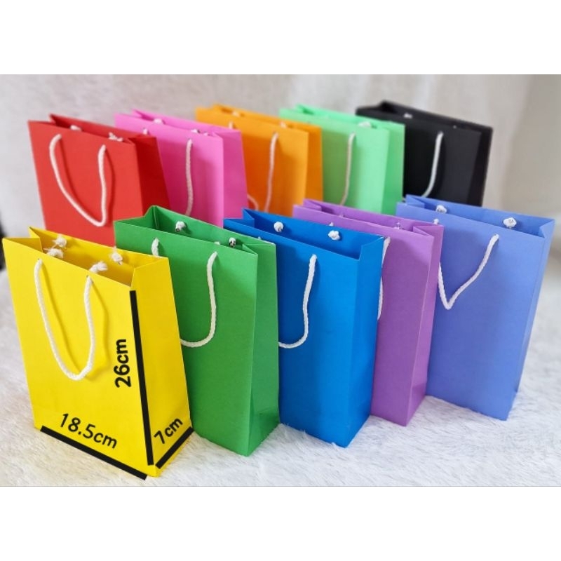 

Paperbag / Tas Kertas 18.5x7x26 Mix Color isi 12 pcs