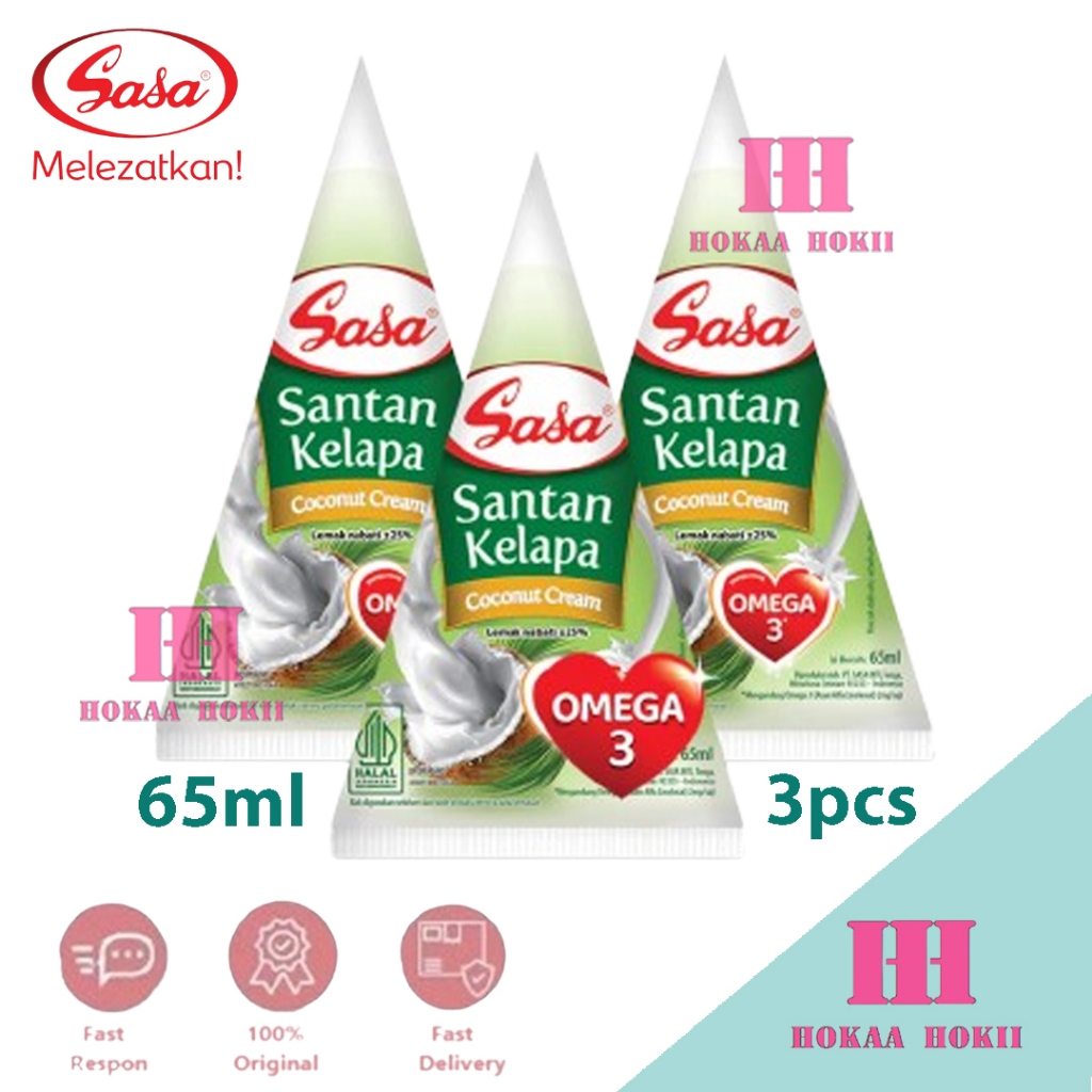 

Sasa Santan Cair Kelapa Asli Paket Ekonomis isi 3 x 65ml