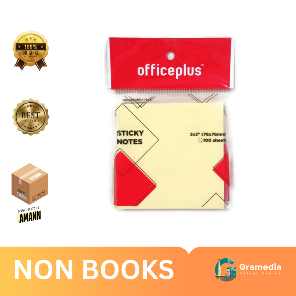 

Gramedia MKG - Sticky Note 3X3 - 100 Sheet Yellow - OfficePlus