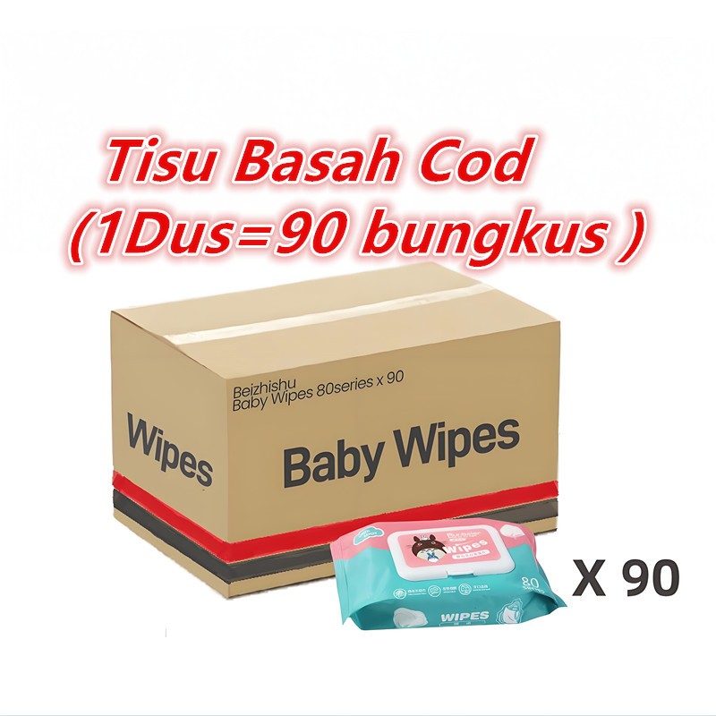 Grosir Murah Bayi Tisu Basah Cod (1Dus=90 bungkus )