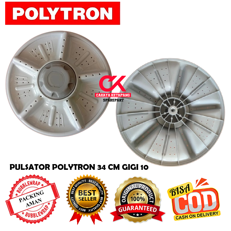 PULSATOR MESIN CUCI POLYTRON 34 CM GIGI 10 PUTARAN KUALITAS ORI